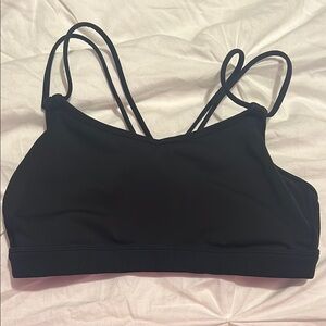 Black Lululemon strappy sports bra